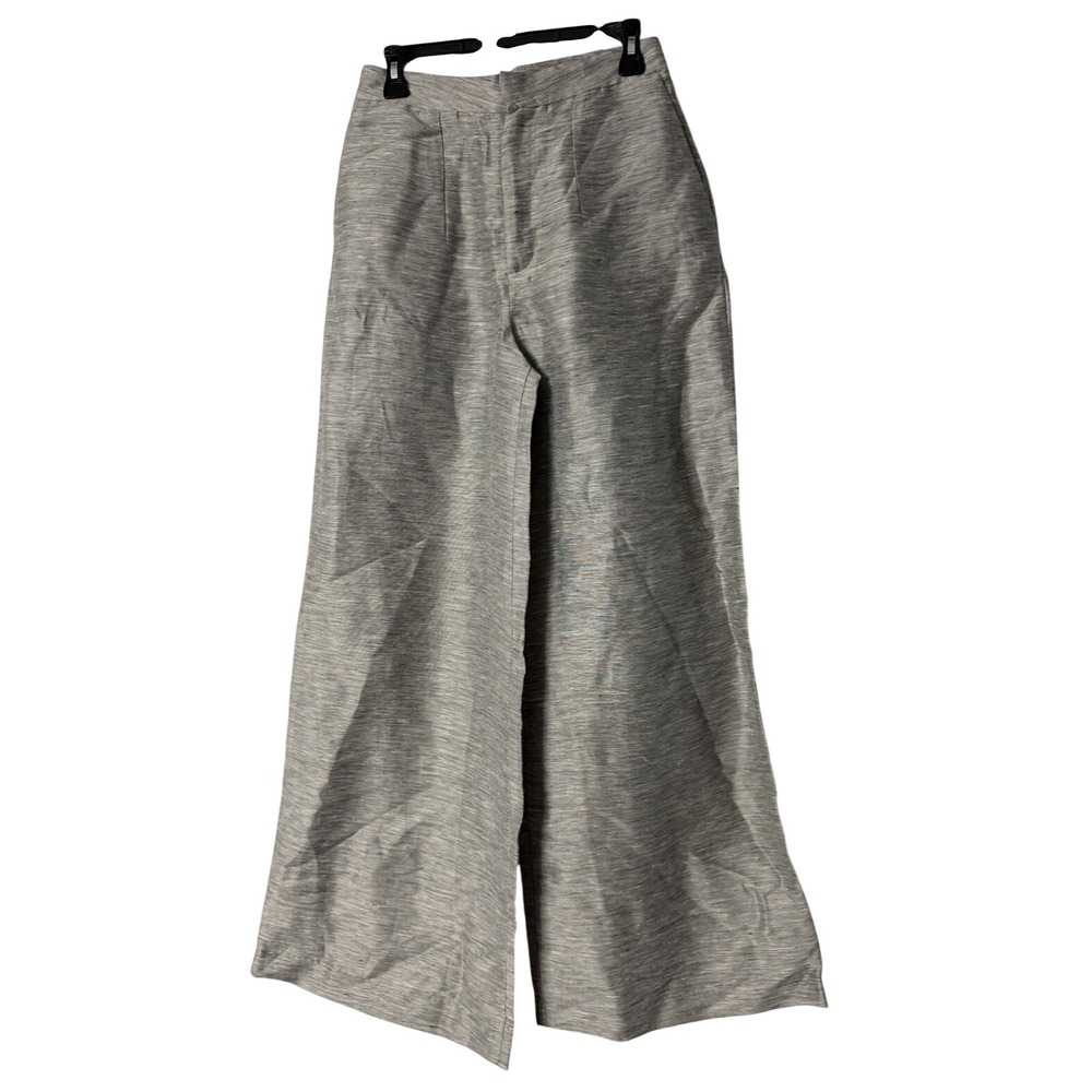 NWT DESTREE Lenore Veil Womens Gray Linen Blend Pants Slacks Trousers Size 38